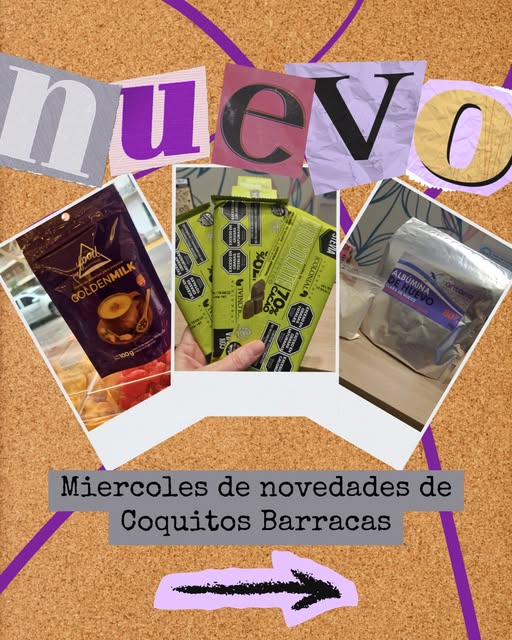 Publicación de novedades con chocolate, golden milk y albúmina de huevo